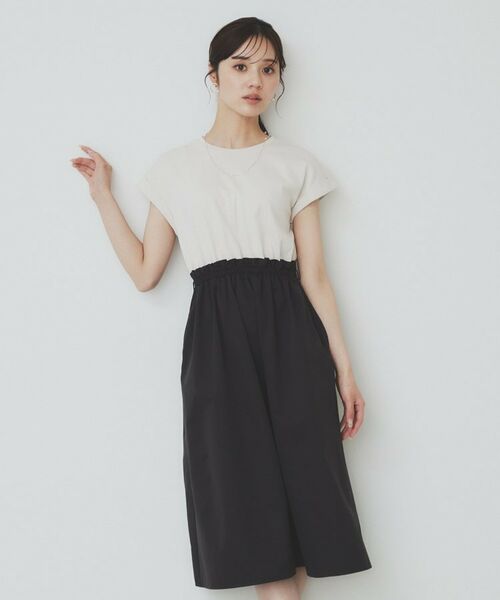 index / インデックス ミニ丈・ひざ丈ワンピース | ドッキングフレアワンピース【洗濯機洗い可】 | 詳細17