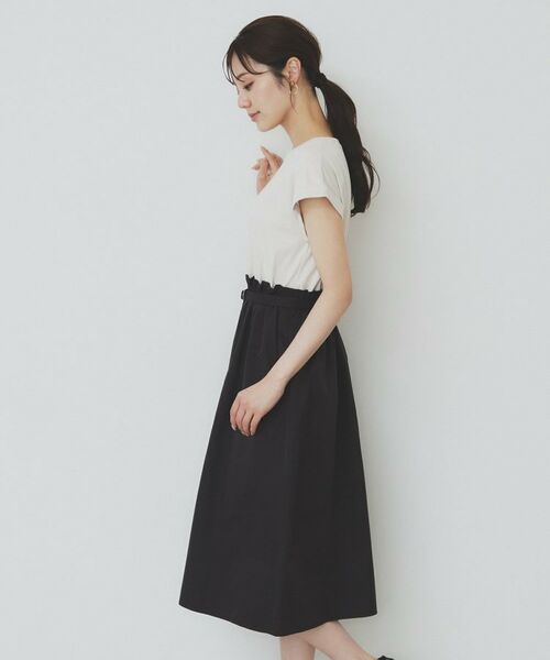 index / インデックス ミニ丈・ひざ丈ワンピース | ドッキングフレアワンピース【洗濯機洗い可】 | 詳細21