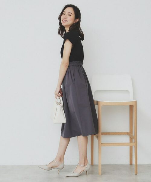 index / インデックス ミニ丈・ひざ丈ワンピース | ドッキングフレアワンピース【洗濯機洗い可】 | 詳細4