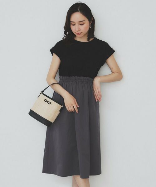 index / インデックス ミニ丈・ひざ丈ワンピース | ドッキングフレアワンピース【洗濯機洗い可】 | 詳細5