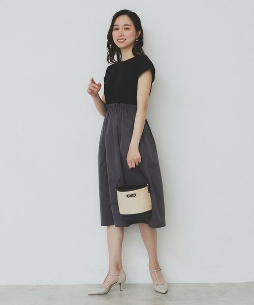 index / インデックス ミニ丈・ひざ丈ワンピース | ドッキングフレアワンピース【洗濯機洗い可】 | 詳細6