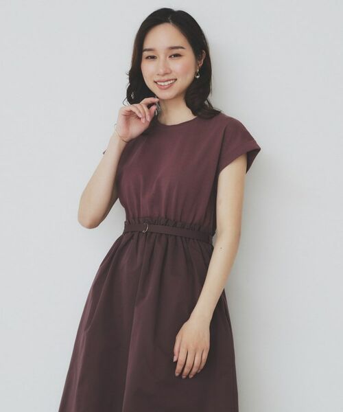 index / インデックス ミニ丈・ひざ丈ワンピース | ドッキングフレアワンピース【洗濯機洗い可】 | 詳細8