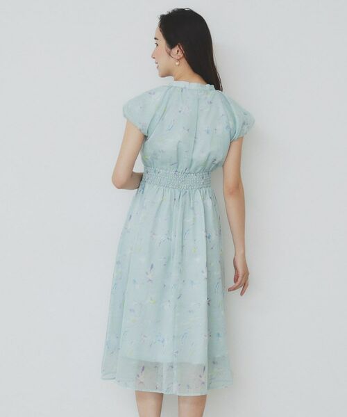 index / インデックス ミニ丈・ひざ丈ワンピース | シアーフラワーワンピース【洗濯機洗い可】 | 詳細15