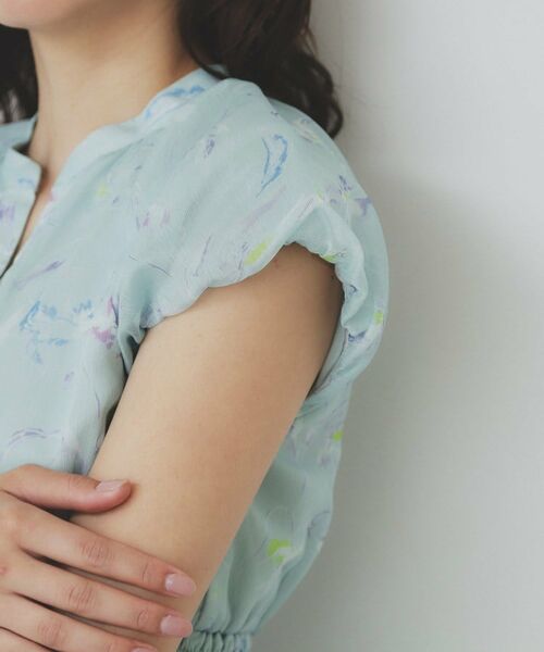 index / インデックス ミニ丈・ひざ丈ワンピース | シアーフラワーワンピース【洗濯機洗い可】 | 詳細17