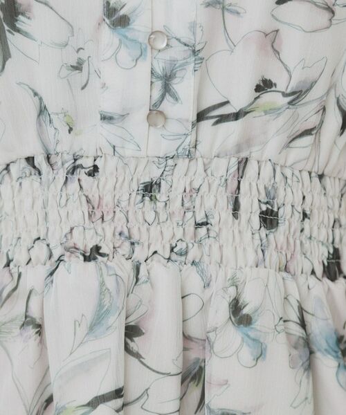 index / インデックス ミニ丈・ひざ丈ワンピース | シアーフラワーワンピース【洗濯機洗い可】 | 詳細4