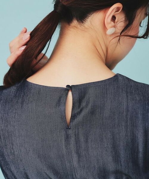 index / インデックス ミニ丈・ひざ丈ワンピース | シャンブレーティアードロングワンピース【洗濯機洗い可/接触冷感】 | 詳細13