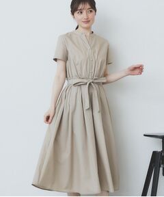 index / インデックス ミニ丈・ひざ丈ワンピース | 《andGIRL掲載》タックフレアワンピース【洗濯機洗い可/イージーアイロン】