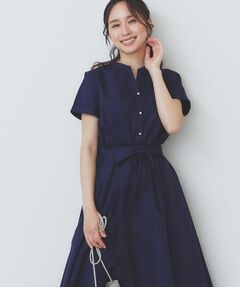 index / インデックス ミニ丈・ひざ丈ワンピース | 《andGIRL掲載》タックフレアワンピース【洗濯機洗い可/イージーアイロン】