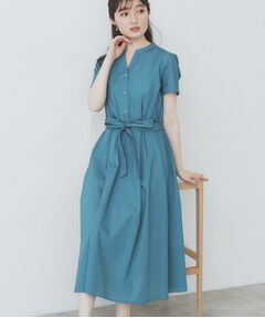 index / インデックス ミニ丈・ひざ丈ワンピース | 《andGIRL掲載》タックフレアワンピース【洗濯機洗い可/イージーアイロン】