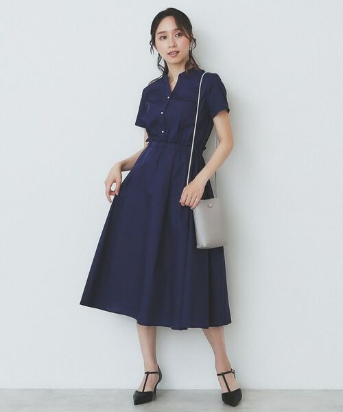 index / インデックス ミニ丈・ひざ丈ワンピース | 《andGIRL掲載》タックフレアワンピース【洗濯機洗い可/イージーアイロン】 | 詳細11