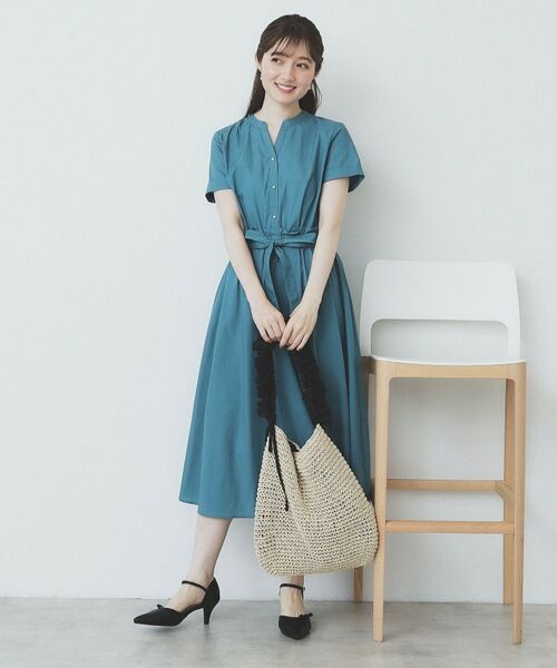 index / インデックス ミニ丈・ひざ丈ワンピース | 《andGIRL掲載》タックフレアワンピース【洗濯機洗い可/イージーアイロン】 | 詳細15