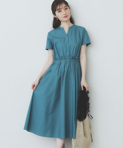 index / インデックス ミニ丈・ひざ丈ワンピース | 《andGIRL掲載》タックフレアワンピース【洗濯機洗い可/イージーアイロン】 | 詳細16