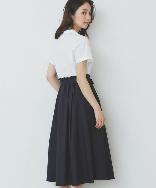 index / インデックス ミニ丈・ひざ丈ワンピース | 《andGIRL掲載》タックフレアワンピース【洗濯機洗い可/イージーアイロン】 | 詳細19