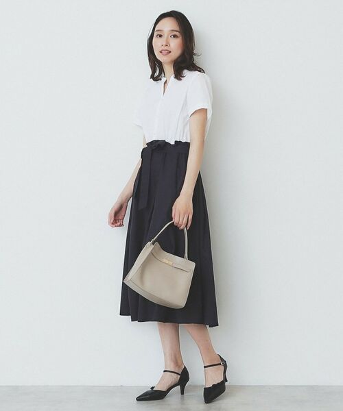 index / インデックス ミニ丈・ひざ丈ワンピース | 《andGIRL掲載》タックフレアワンピース【洗濯機洗い可/イージーアイロン】 | 詳細20