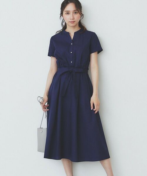 index / インデックス ミニ丈・ひざ丈ワンピース | 《andGIRL掲載》タックフレアワンピース【洗濯機洗い可/イージーアイロン】 | 詳細7