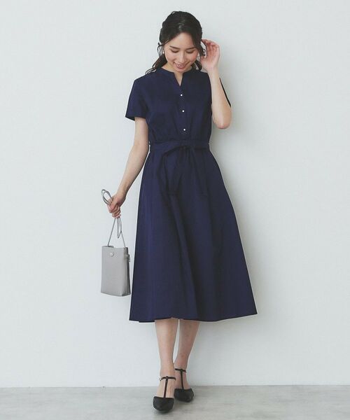 index / インデックス ミニ丈・ひざ丈ワンピース | 《andGIRL掲載》タックフレアワンピース【洗濯機洗い可/イージーアイロン】 | 詳細8