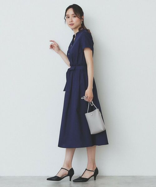 index / インデックス ミニ丈・ひざ丈ワンピース | 《andGIRL掲載》タックフレアワンピース【洗濯機洗い可/イージーアイロン】 | 詳細9