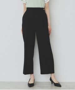 index / インデックス ショート・ハーフ・半端丈パンツ | サイドビット付きストレッチワイドパンツ【洗濯機洗い可/吸水速乾/防シワ】