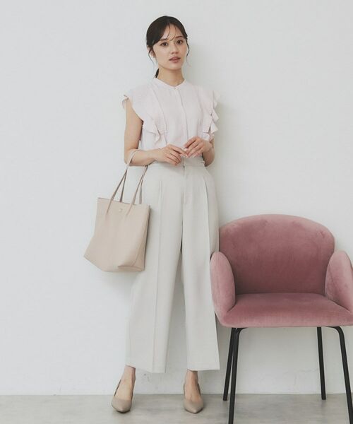 index / インデックス ショート・ハーフ・半端丈パンツ | サイドビット付きストレッチワイドパンツ【洗濯機洗い可/吸水速乾/防シワ】 | 詳細11