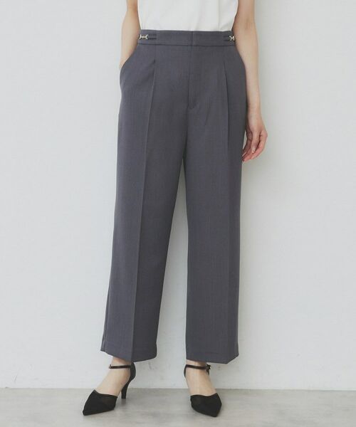 index / インデックス ショート・ハーフ・半端丈パンツ | サイドビット付きストレッチワイドパンツ【洗濯機洗い可/吸水速乾/防シワ】 | 詳細18