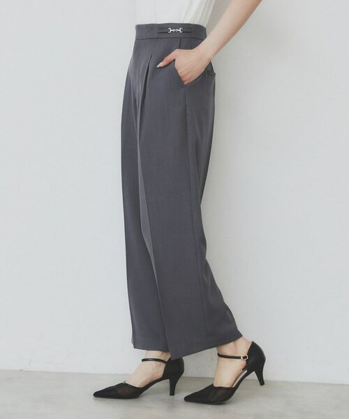 index / インデックス ショート・ハーフ・半端丈パンツ | サイドビット付きストレッチワイドパンツ【洗濯機洗い可/吸水速乾/防シワ】 | 詳細19