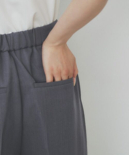 index / インデックス ショート・ハーフ・半端丈パンツ | サイドビット付きストレッチワイドパンツ【洗濯機洗い可/吸水速乾/防シワ】 | 詳細23