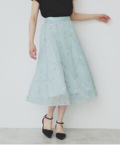 index / インデックス スカート | シアーフラワーフレアスカート【洗濯機洗い可】