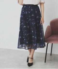 index / インデックス スカート | シアーフラワーフレアスカート【洗濯機洗い可】