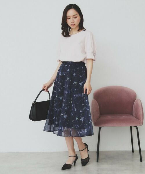 index / インデックス スカート | シアーフラワーフレアスカート【洗濯機洗い可】 | 詳細10