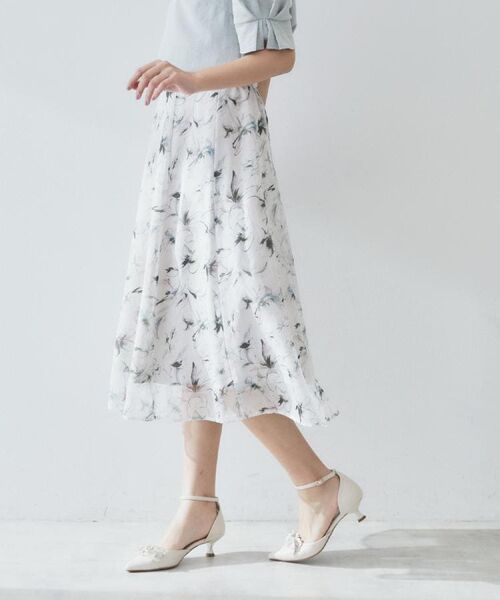 index / インデックス スカート | シアーフラワーフレアスカート【洗濯機洗い可】 | 詳細12