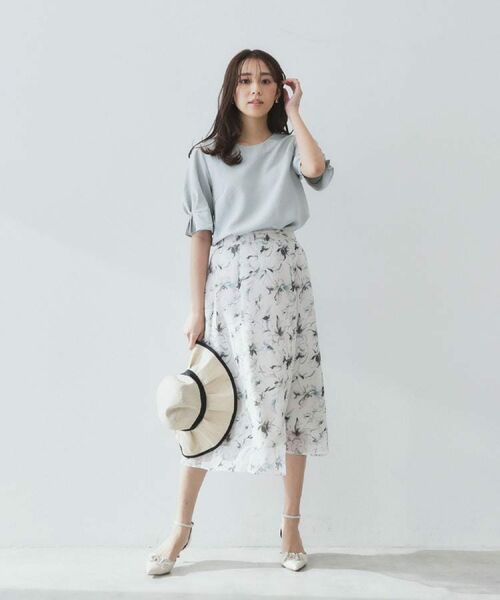 index / インデックス スカート | シアーフラワーフレアスカート【洗濯機洗い可】 | 詳細14