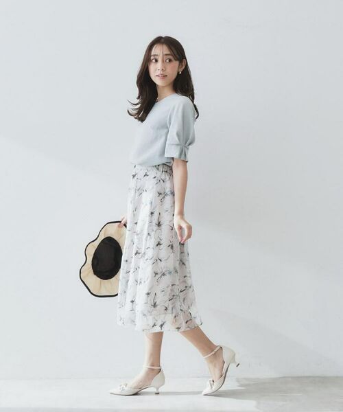 index / インデックス スカート | シアーフラワーフレアスカート【洗濯機洗い可】 | 詳細15