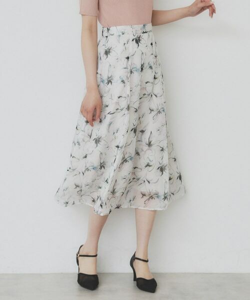 index / インデックス スカート | シアーフラワーフレアスカート【洗濯機洗い可】 | 詳細16