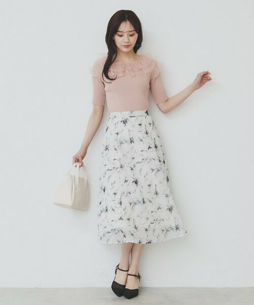 index / インデックス スカート | シアーフラワーフレアスカート【洗濯機洗い可】 | 詳細17
