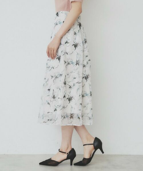 index / インデックス スカート | シアーフラワーフレアスカート【洗濯機洗い可】 | 詳細21