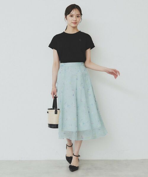 index / インデックス スカート | シアーフラワーフレアスカート【洗濯機洗い可】 | 詳細5