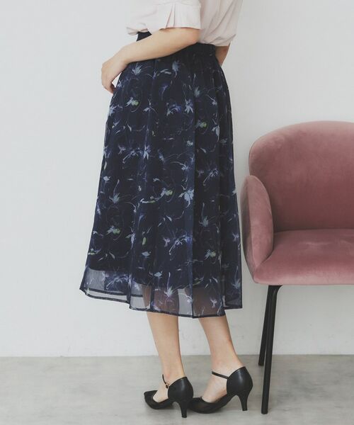 index / インデックス スカート | シアーフラワーフレアスカート【洗濯機洗い可】 | 詳細8