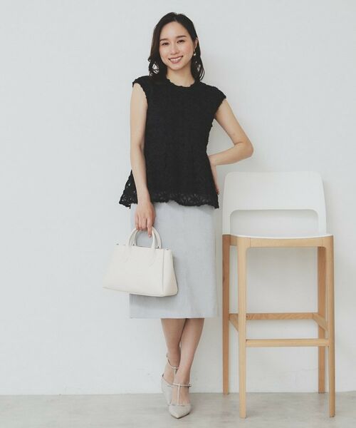 index / インデックス シャツ・ブラウス | フラワーチュール刺繍ペプラムブラウス【洗える】 | 詳細2