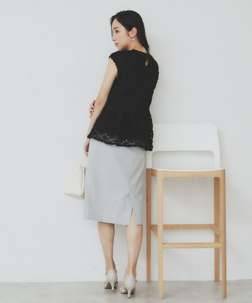 index / インデックス シャツ・ブラウス | フラワーチュール刺繍ペプラムブラウス【洗える】 | 詳細3