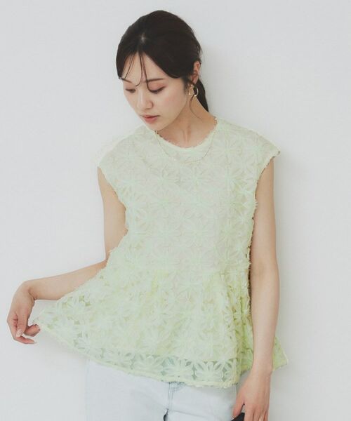 index / インデックス シャツ・ブラウス | フラワーチュール刺繍ペプラムブラウス【洗える】 | 詳細5