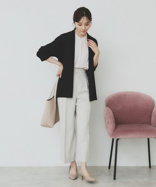 index / インデックス シャツ・ブラウス | プリーツフリルバンドカラーブラウス【洗濯機洗い可/イージーアイロン】 | 詳細12