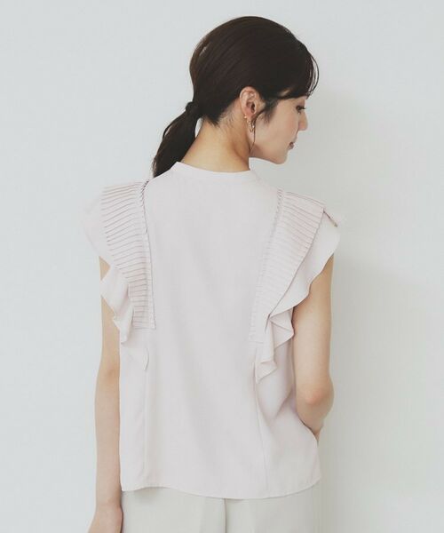 index / インデックス シャツ・ブラウス | プリーツフリルバンドカラーブラウス【洗濯機洗い可/イージーアイロン】 | 詳細16