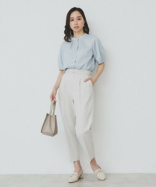 index / インデックス シャツ・ブラウス | バンドカラータックブラウス【洗濯機洗い可/イージーアイロン/防シワ】 | 詳細14