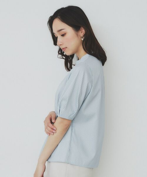 index / インデックス シャツ・ブラウス | バンドカラータックブラウス【洗濯機洗い可/イージーアイロン/防シワ】 | 詳細18