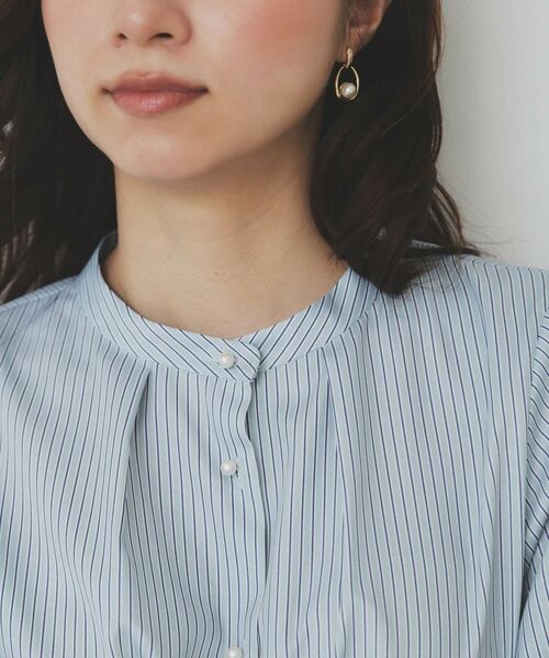 index / インデックス シャツ・ブラウス | バンドカラータックブラウス【洗濯機洗い可/イージーアイロン/防シワ】 | 詳細20