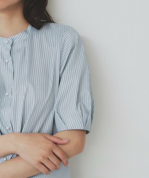 index / インデックス シャツ・ブラウス | バンドカラータックブラウス【洗濯機洗い可/イージーアイロン/防シワ】 | 詳細21