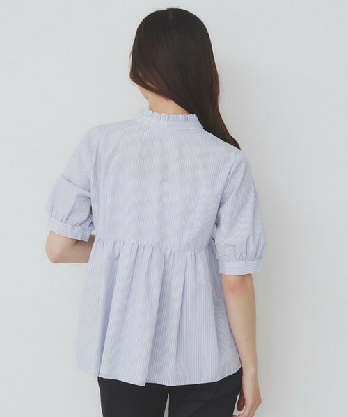 index / インデックス シャツ・ブラウス | 《5色展開》フリルバンドカラーペプラムブラウス【洗濯機洗い可/イージーアイロン/防シワ】 | 詳細23