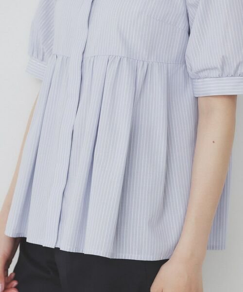 index / インデックス シャツ・ブラウス | 《5色展開》フリルバンドカラーペプラムブラウス【洗濯機洗い可/イージーアイロン/防シワ】 | 詳細26