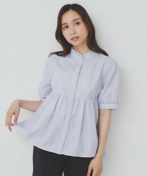 さ*姫様 cccmalie ペプラム半袖ブラウス ピンク 楽天市場