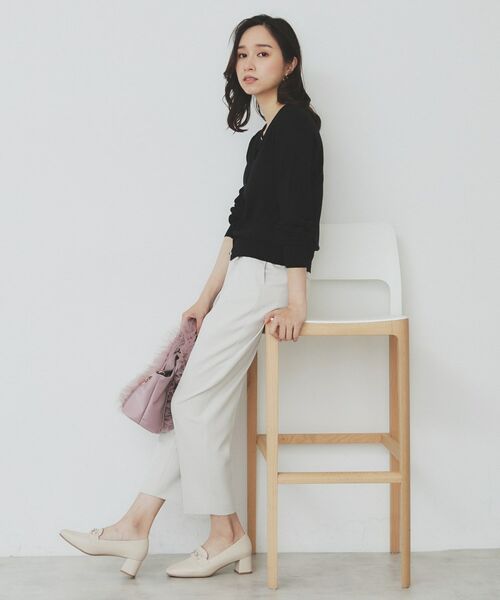 index / インデックス カーディガン・ボレロ | 《7色展開/XS-LLサイズ》ビジューボタンクルーネックカーディガン【洗濯機洗い可】 | 詳細11